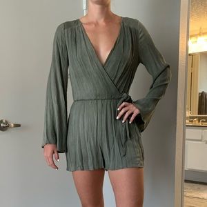 Sage long sleeve romper